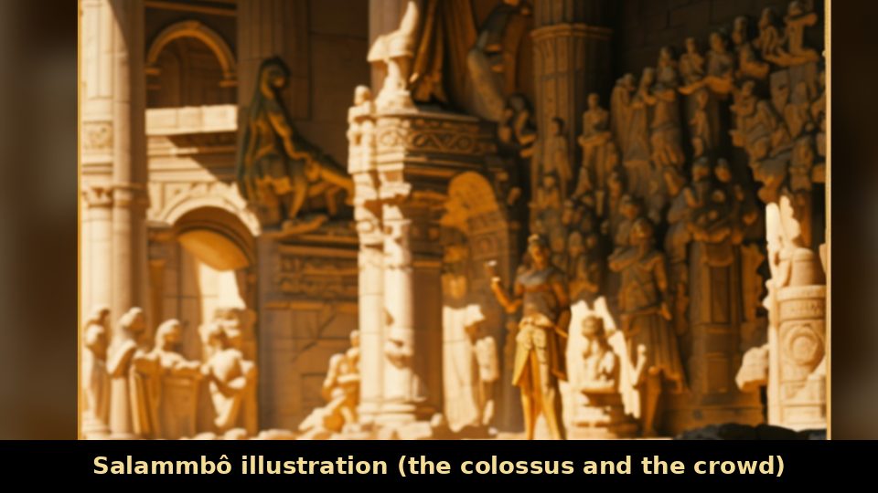 Salammbô illustration (the colossus and the crowd)