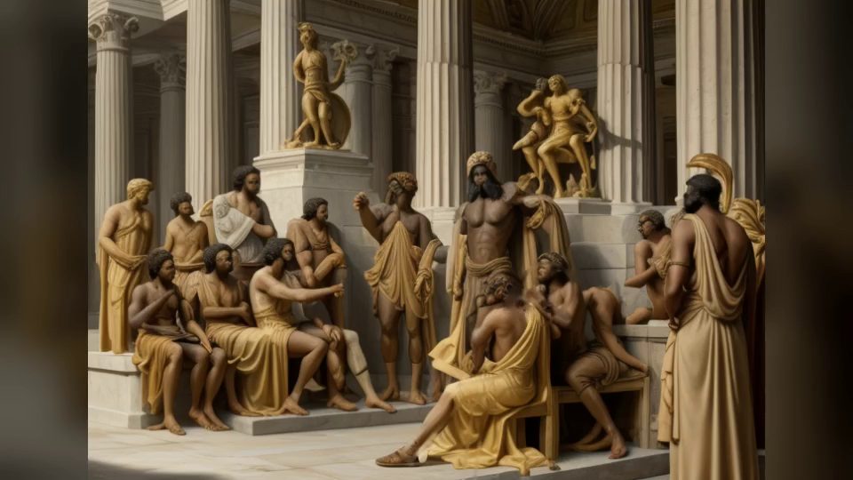 Odysseus at the court of Alcinous, Scheria