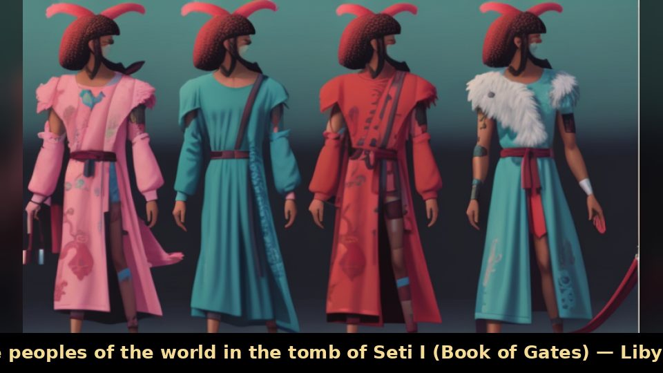The peoples of the world in the tomb of Seti I (Book of Gates) — Libyans