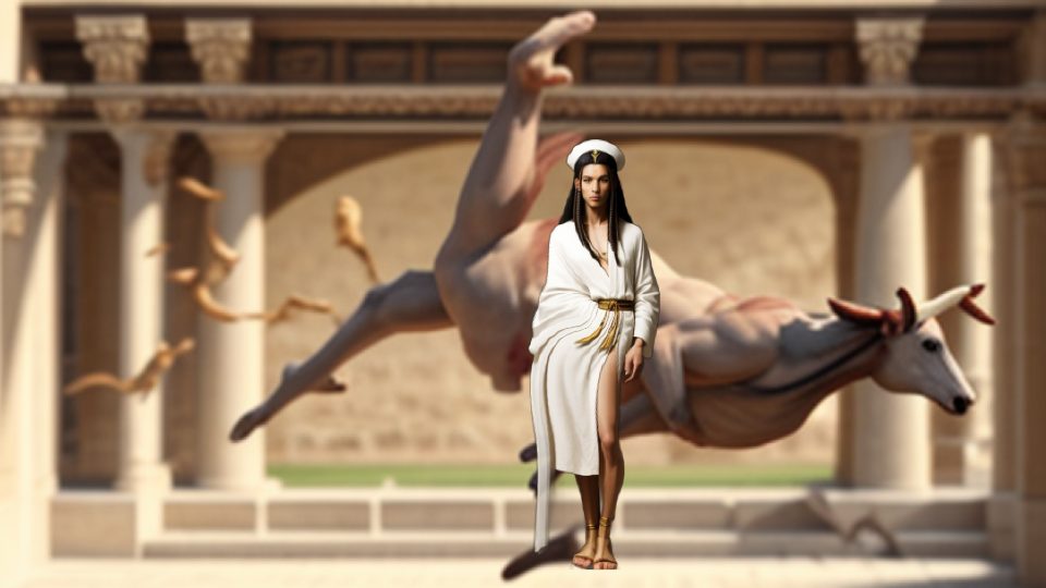 Udjahorresnet — Minoan bull leaping