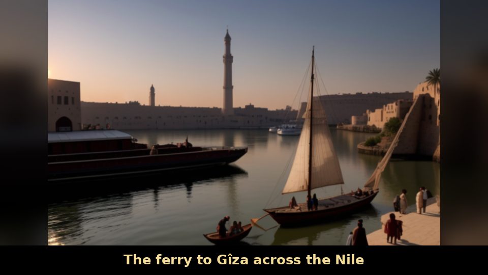 The ferry to Gîza across the Nile