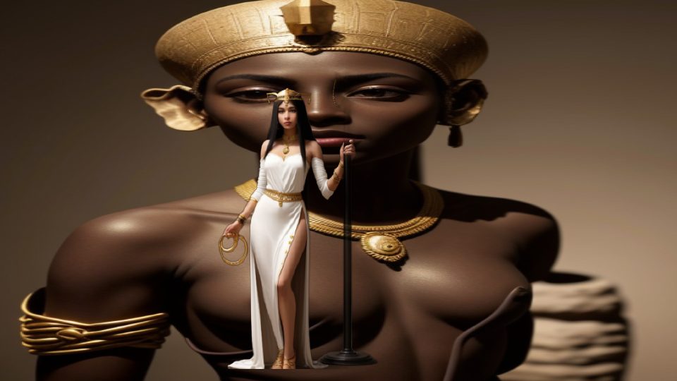A priestess of neith at sais — Nef berlin standing statue