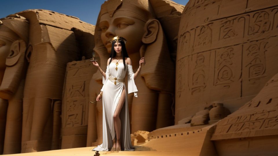A priestess of neith at sais — Nile abu simbel