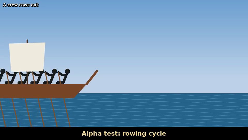 A crew rows out
