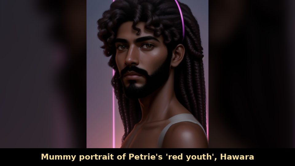 Mummy portrait of Petrie's 'red youth', Hawara