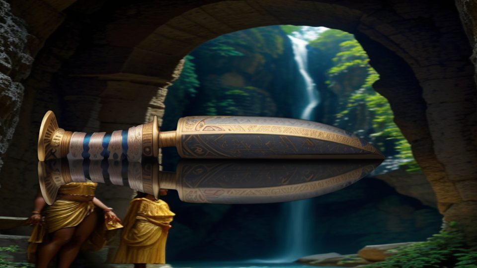 Tutankhamun meteoric iron dagger — Delphi castalian spring
