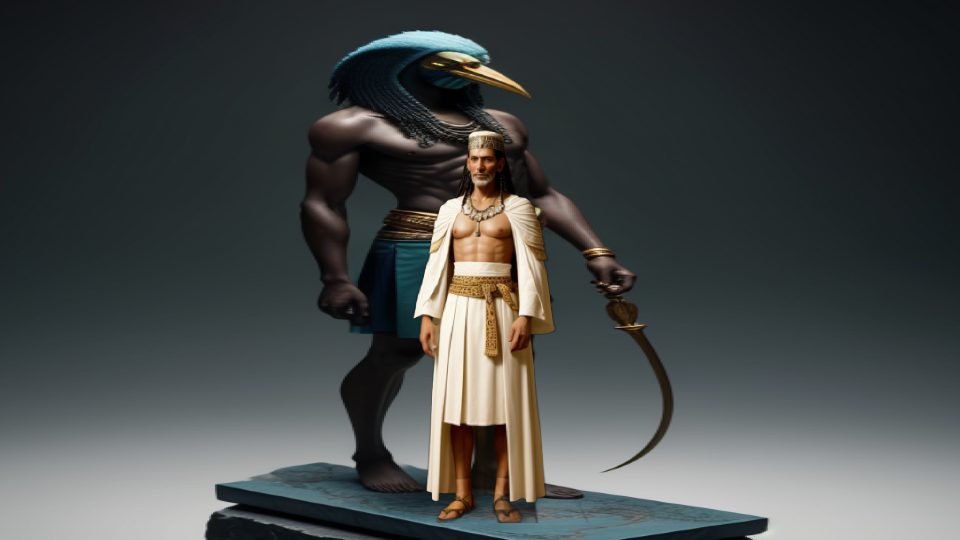 Sonchis of sais — Hybrid thoth striding