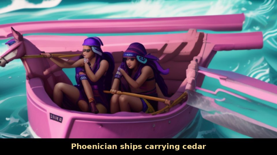 Phoenician ships carrying cedar