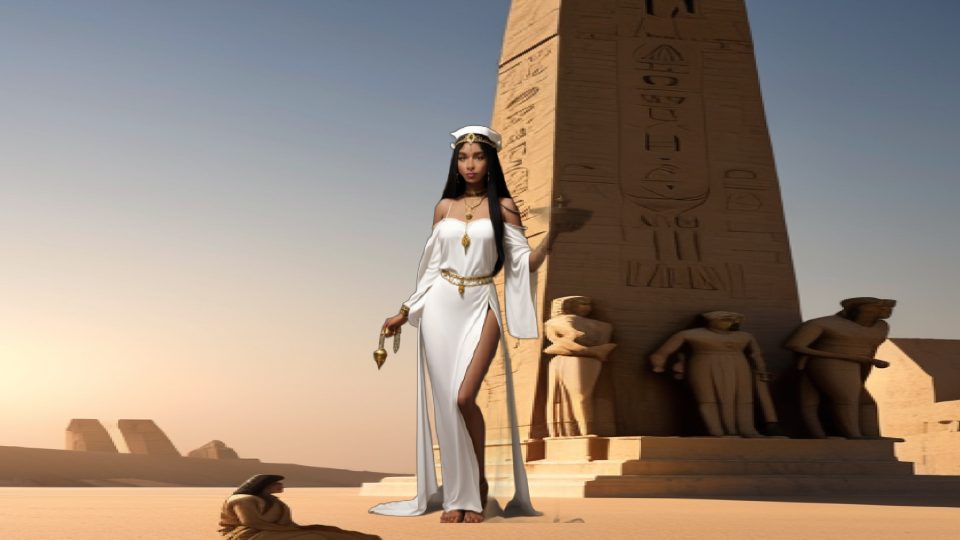 A priestess of neith at sais — Nile luxor obelisk