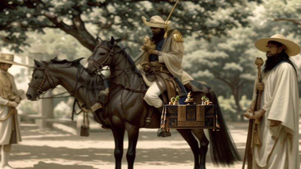 Offering table — Tuareg horseman edwardes