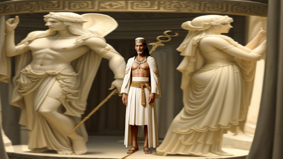 Sonchis of sais — Delian triad mys lekythos
