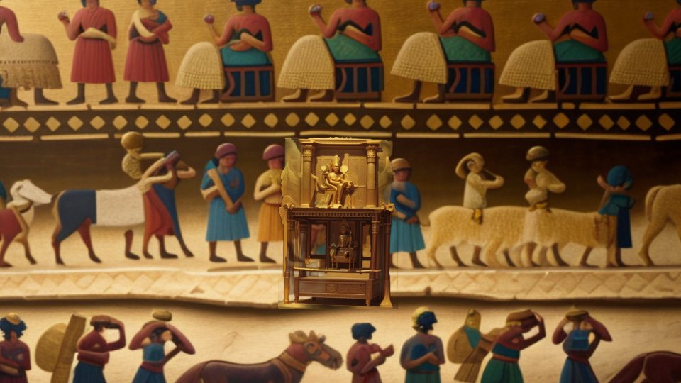 Golden throne tutankhamun — Atc standard ur peace