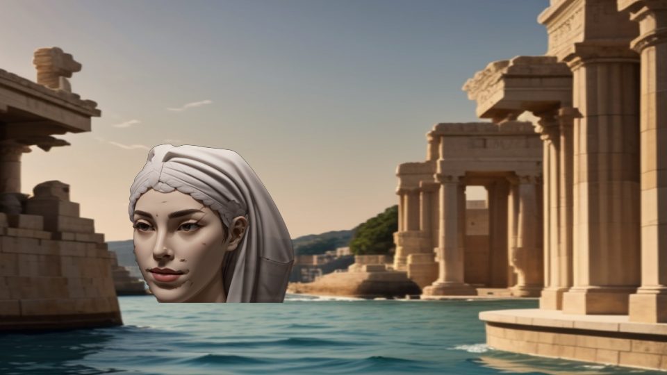 Khat headcloth — Carthage aeneas farewell dido