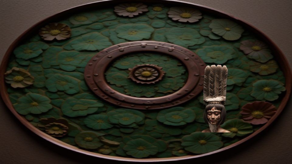 Onuris four plume headdress — Hybrid mermaids lotus roundel