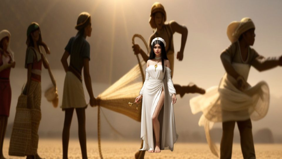 A priestess of neith at sais — Nakht winnowing
