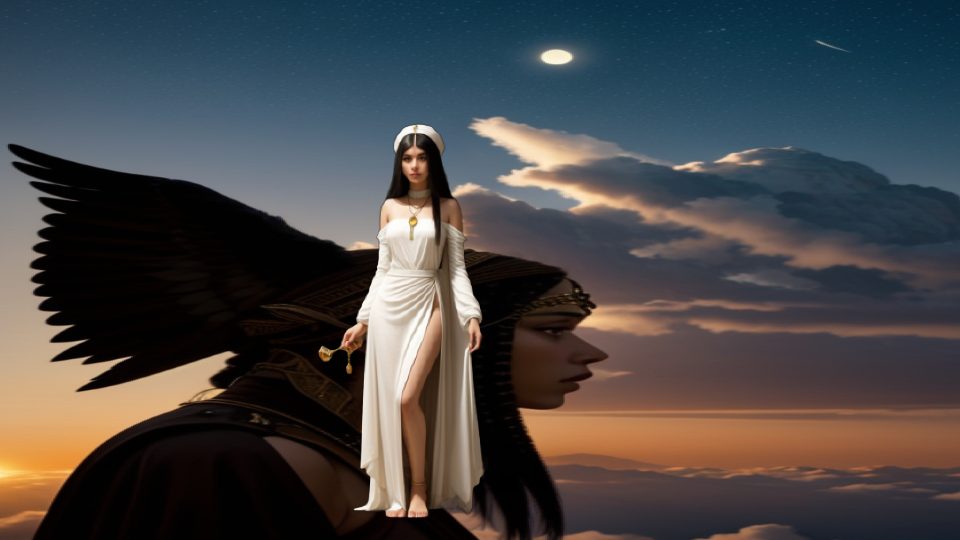 A priestess of neith at sais — Hybrid angel scourges harpy