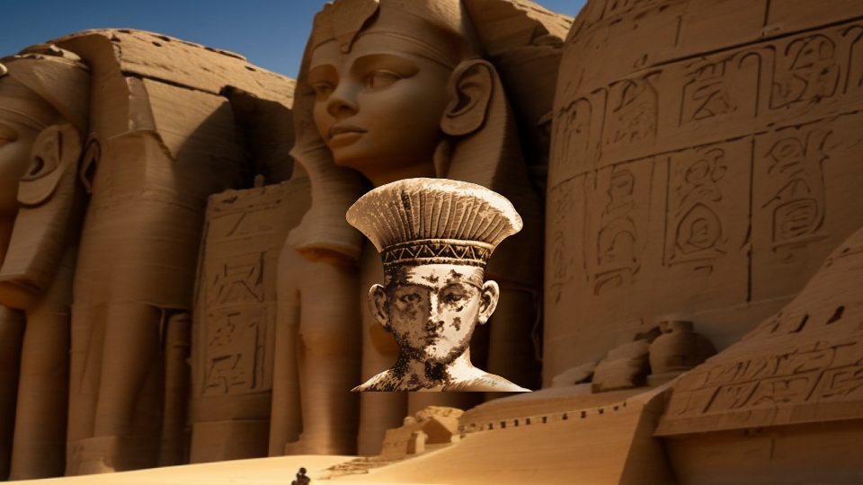 Peleset feathered headdress — Nile abu simbel