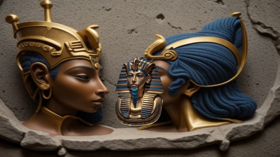Tutankhamun gold mask — Nef wilbour plaque