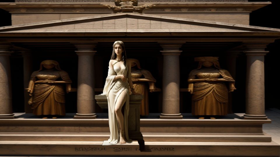 The pythia — Atc mourning women sarcophagus