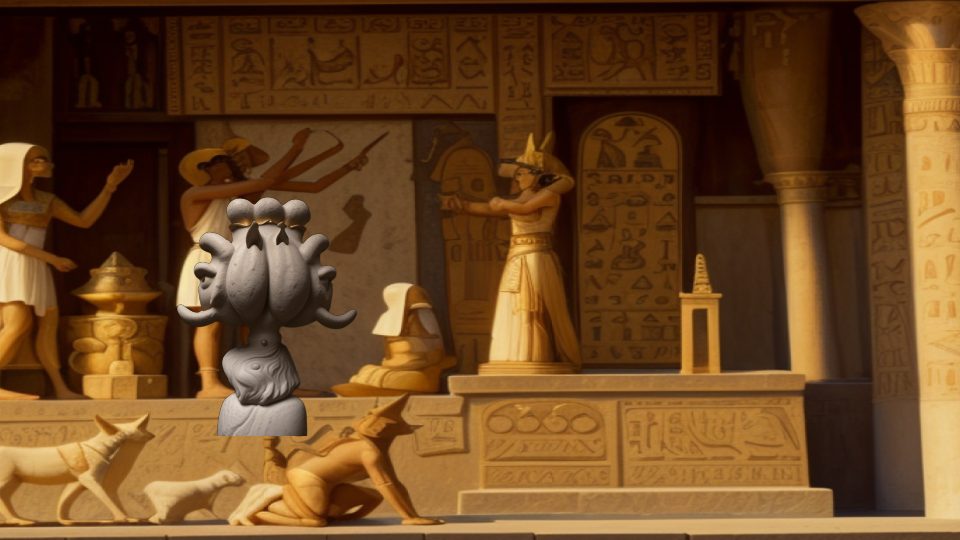 Hemhem crown — Egypt opening of the mouth