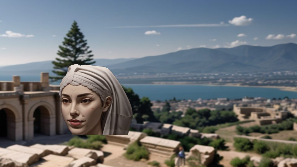 Khat headcloth — Carthage byrsa hill