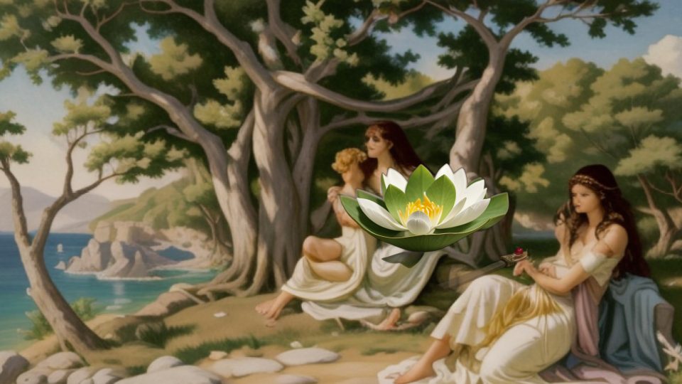 Obj white lotus fillet — Latona birth delos scultori