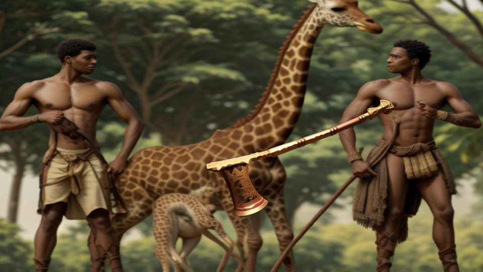 Ahmose ceremonial axe — Rekhmires giraffe