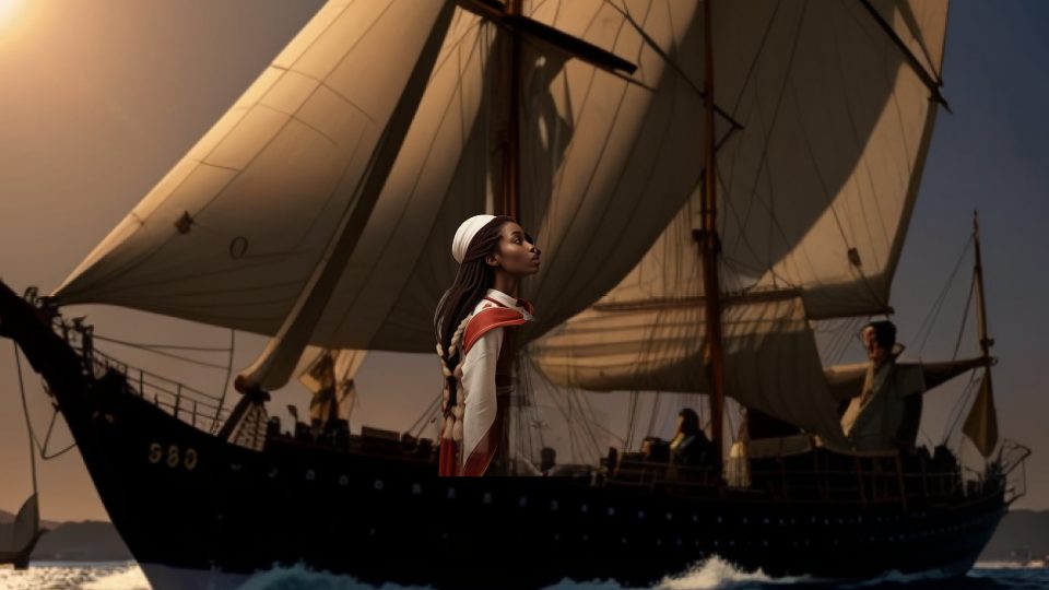 Nubian red sash — Huy viceroy boat