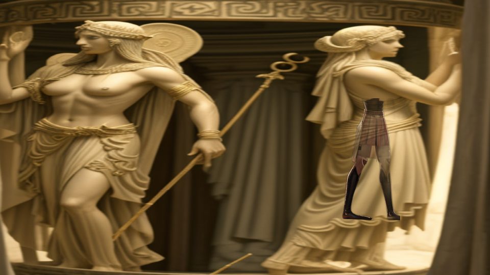 Bulls tail — Delian triad mys lekythos