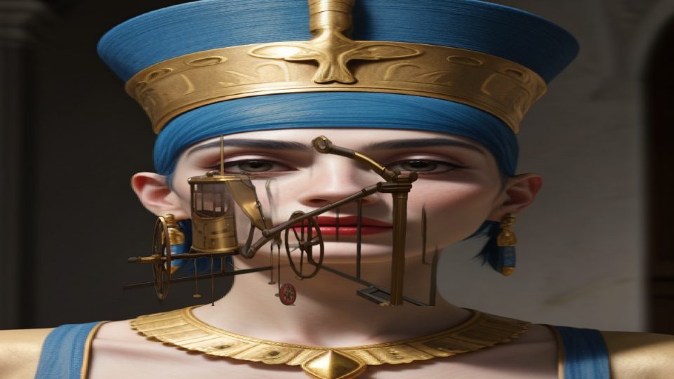 Tutankhamun ceremonial chariot — Nef berlin bust front