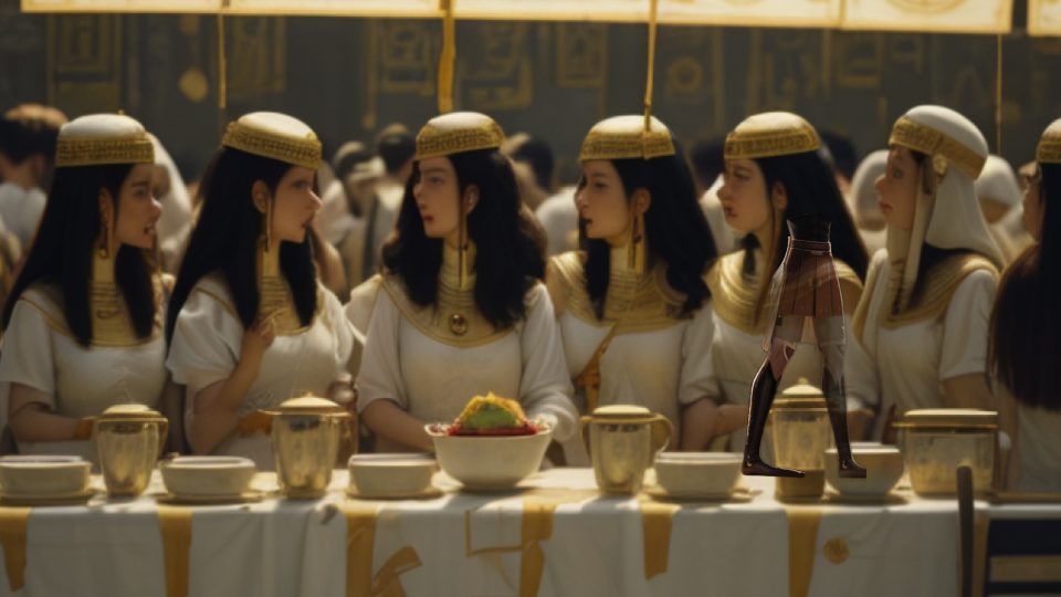 Bulls tail — Nebamun banquet guests