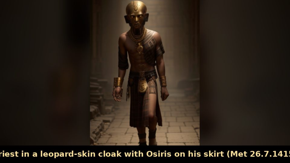 Priest in a leopard-skin cloak with Osiris on his skirt (Met 26.7.1415)
