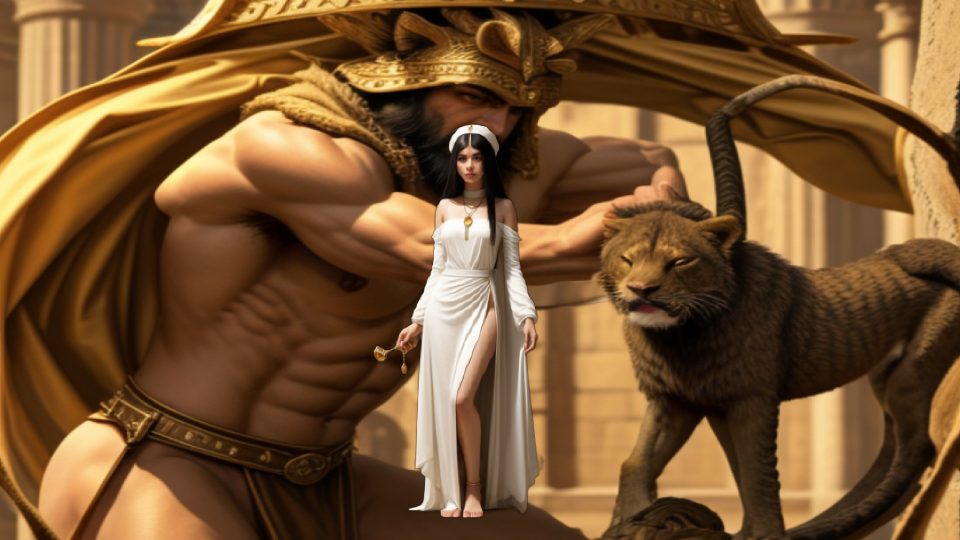 A priestess of neith at sais — Greek herakles kerberos