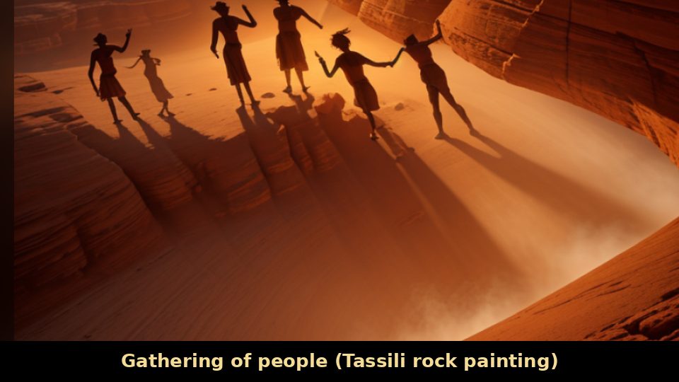 Gathering of people (Tassili rock painting)