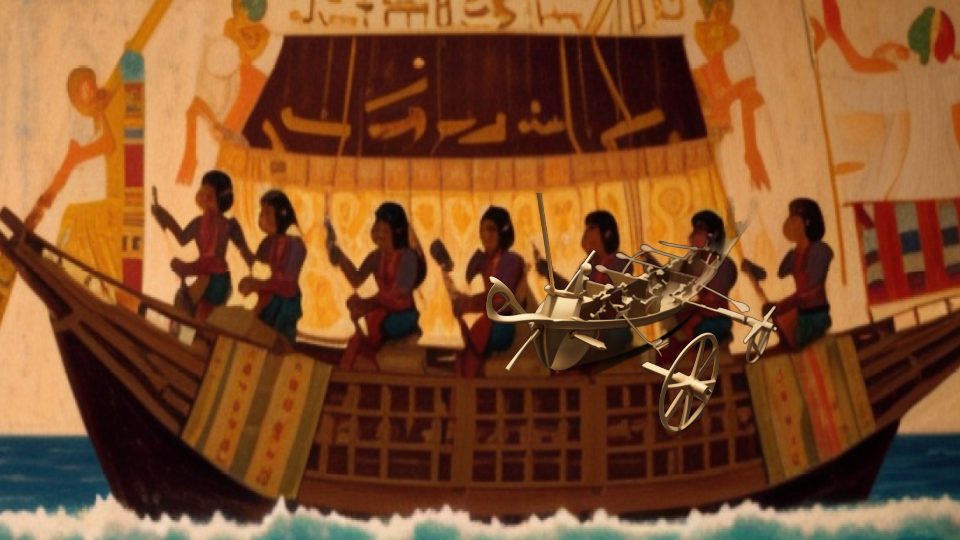 Ahmose model boat — Bfh egypt papyrus boat