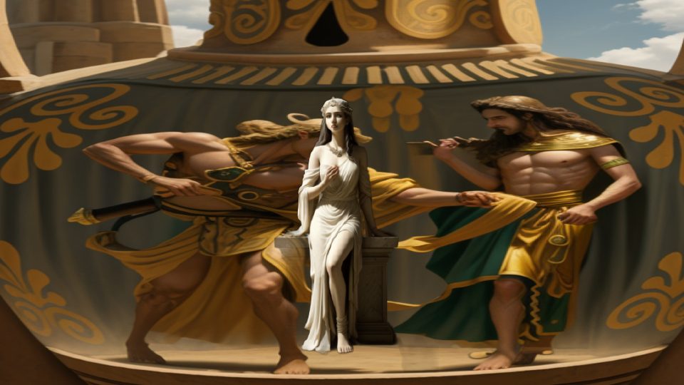 The pythia — Hybrid theseus minotaur amphora