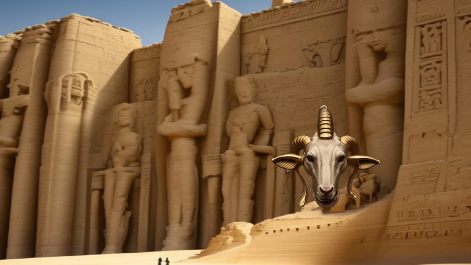 Kushite ram head amulet — Nile abu simbel