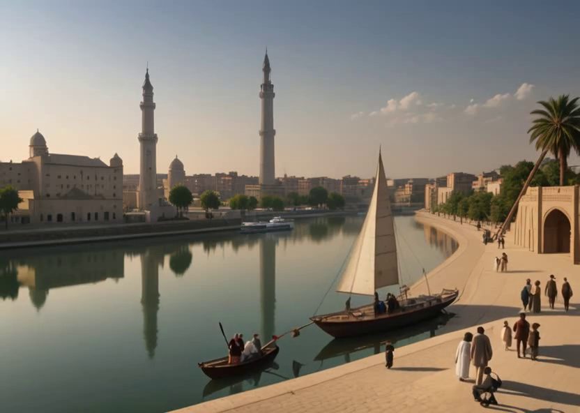 The ferry to Gîza across the Nile
