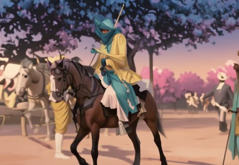 Tuareg horseman at Bida (1912)