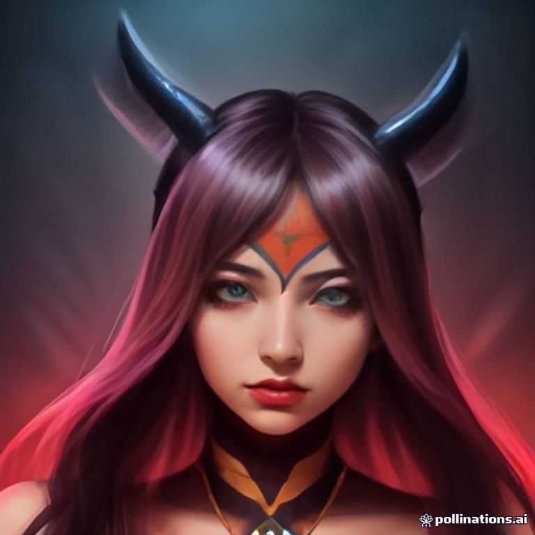 turn this goddess into a superhero, keep her horns and VR headset