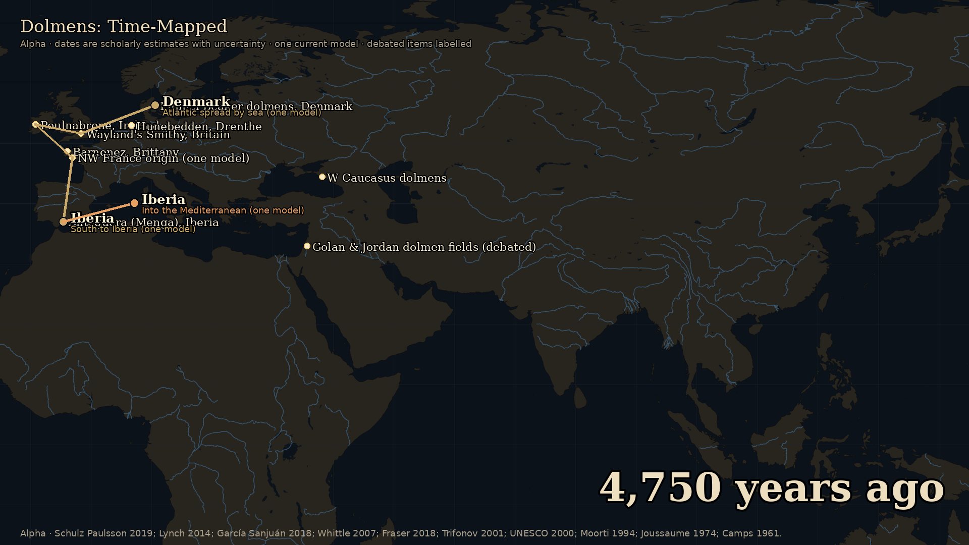 Dolmens: Time-Mapped
