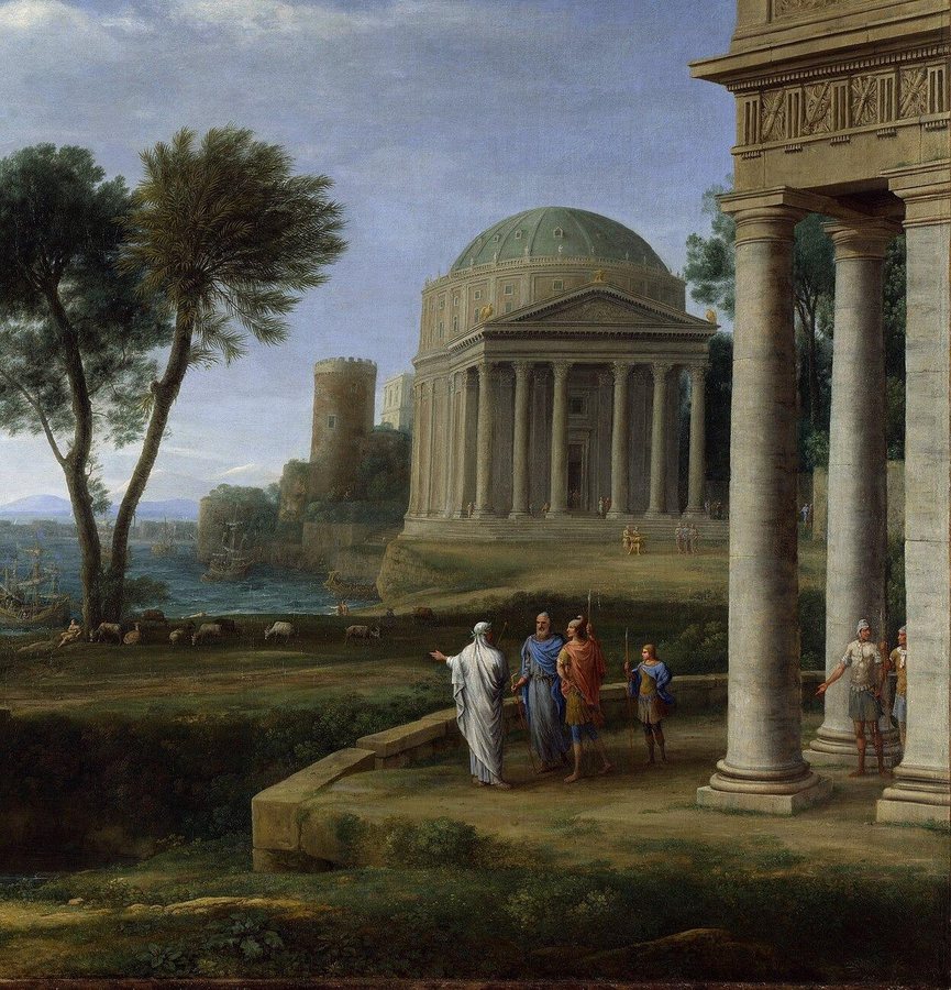 Coast View of Delos with Aeneas (Claude Lorrain, 1671–1672) — original
