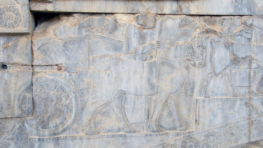 Libyan delegation with chariot, Apadana, Persepolis — original