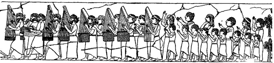An Assyrian orchestra — original