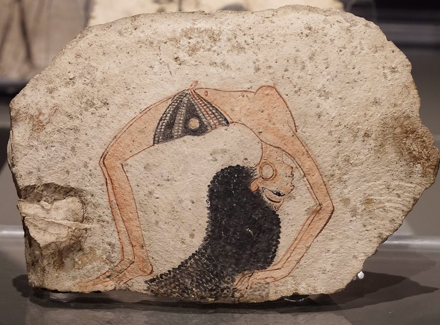 Acrobatic dancer ostracon — original