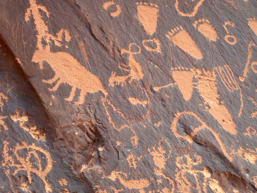 Newspaper Rock petroglyphs — original
