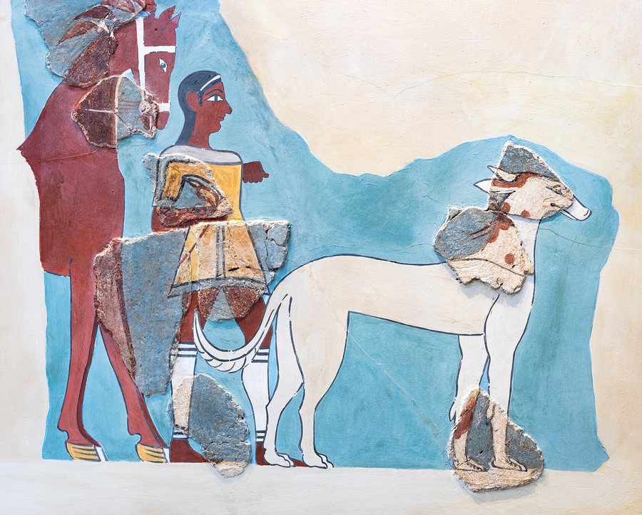 The boar hunt fresco of Tiryns — original