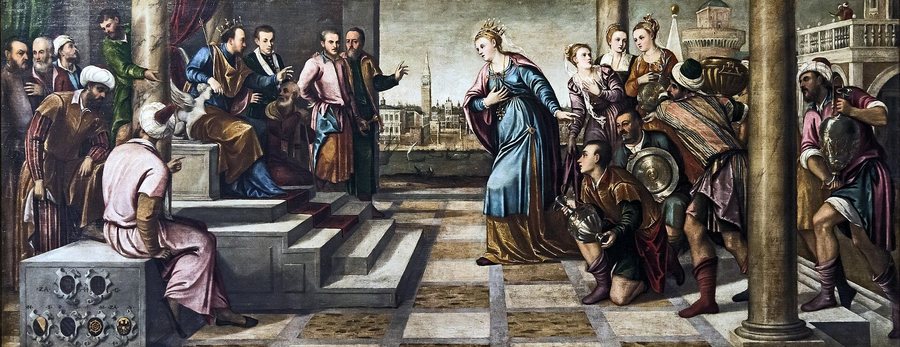 The Queen of Sheba visits Solomon — original