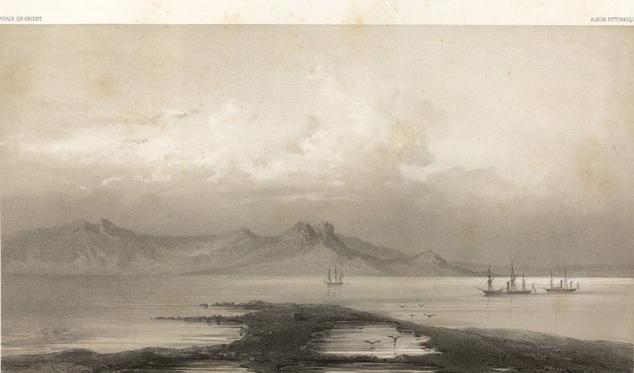 Vue du Port Cothon prise de l'ancienne Citadelle de Byrsa (Carthage) — original