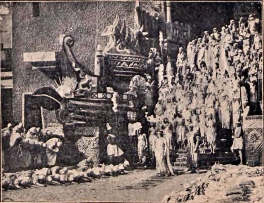 Salammbô illustration (the colossus and the crowd) — original
